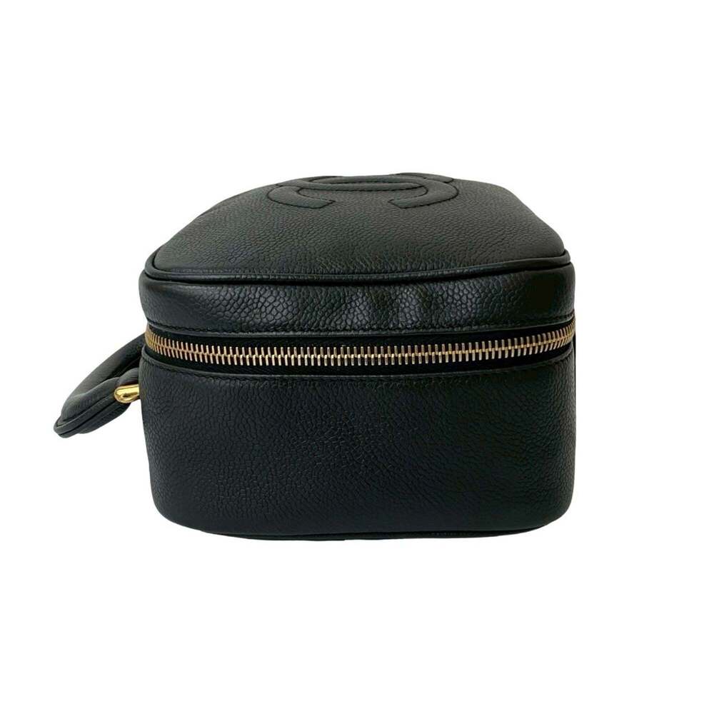 CHANEL Black Caviar Leather Logo Shoulder Bag - Picture 5 of 10